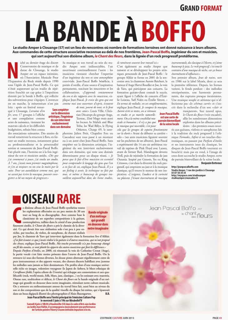 Article L'Estrade Le chant des Fleurs