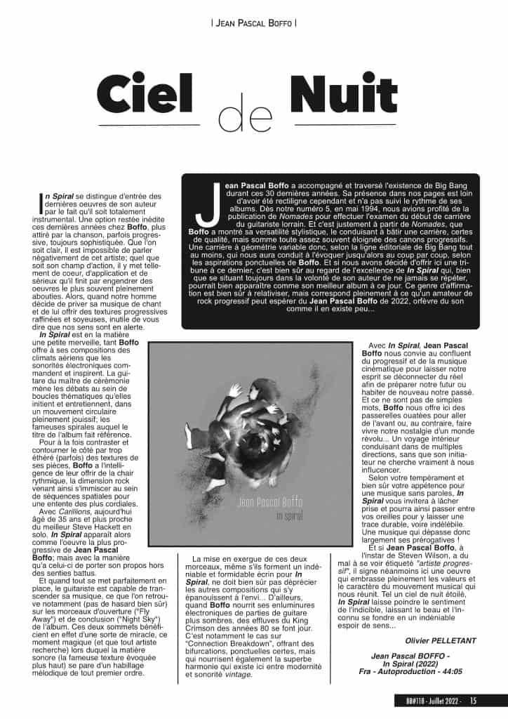 Jean-Pascal Boffo - Article Big Bang Magazine