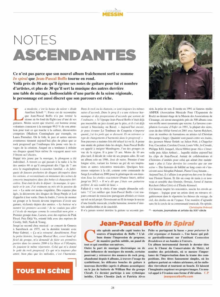 Jean-Pascal Boffo Le Courrier Messin Juin 2022 - Christophe Prévost