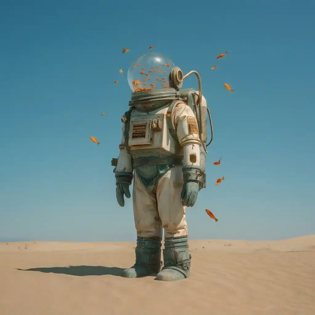 Pochette du single DESERT LIFE extrait de l'album "INNER WORLD" de Jean-Pascal Boffo
